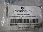 Genuine Paramount Pcc 2000 Step Nozzle With Caps White (004-552-5032-01). Fixed Price $70.00.