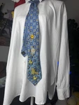 Ocean Blue Aquatic Treasure Box Diamond Ducks Swimming Royalty Tie. Fixed Price $75.00.
