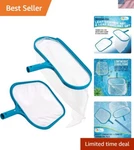 Efficient Pool Leaf Skimmer Net With Rake Set - Professional Cleaning Tools. Fixed Price $28.99.
