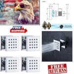 Modern Square Brass Shower Body Spray System 4 For Custom Experience. Fixed Price $100.78.