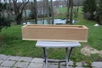 36" Window Flower Box Square Front Natural Cedar Wood Planter Garden Pool Deck. Fixed Price $45.95.