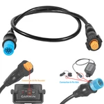 Garmin 8-PIN Transducer To 12-PIN Sounder Adapter Cable, With Xid #010-12122-10. Fixed Price $22.50.