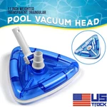 11.4" Weighted Transparent Triangular Pool Vacuum Head W/ Swivel Hose Connection. Fixed Price $21.95.