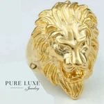 Men's Stainless Steel.lion-head Large Rings #7 8 9-14 Gold Plated Box,discount. Fixed Price $16.99.