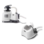 Intex 2800 Gph Pool Sand Filter Pump W/krystal Clear Saltwater System. Fixed Price $450.08.