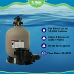 Rx Clear Radiant 24" In-ground Swimming Pool Sand Filter System W/ .90 Thp Pump. Fixed Price $549.99.