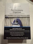 New Mainstays Swimming Pool Accessory Organizer, Black Powder Coated Aluminum. Fixed Price $7.99.