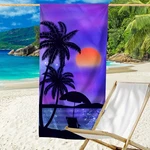 Coconut Tree Print Beach Towel Absorbent Quick Dry Lightweight Swim. Fixed Price $23.99.