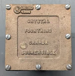 Crystal Fountains J4 Bronze Submersible Junction Box 4-HUB 370 CM3 Nos. Fixed Price $125.00.