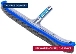Aquatix Pro Pool Brush Head, 18" Heavy Duty For Cleaning Walls & Floors, Stainle. Fixed Price $28.68.