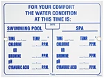 Pentair Rainbow R234500 12" X 9" Virginia Water Conditions Pool Sign. Fixed Price $19.82.