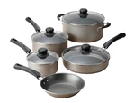 Tramontina 9-PIECE Nonstick Cookware Set Champagne Pots And Pans Heavy Duty. Fixed Price $48.95.
