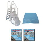 Main Access 200100T Above Ground Pool Ladder Steps W/ Mat Pad + Sand Weights. Fixed Price $499.99.