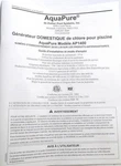 Aquapure AP1400 Rateur Guide D'installation Et Mode D'emploi French Lenguage. Fixed Price $26.75.