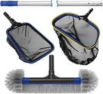 5-IN-1 Pool Cleaning Kit Included Semi-deep Skimmer Net-aluminum Leaf Rake. Fixed Price $86.88.