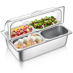 Ziliny Countertop Food Serving Display Container And Clear Roll Cover Sta.... Fixed Price $173.59.
