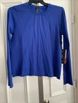 Spyder Active Women Athletic Shirt Blue Long Sleeve Size SP1041. Fixed Price $20.99.