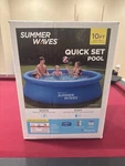 Summer Waves 10 Ft X 30 Quick Set Ring Pool With Filter Pump Hand. Fixed Price $74.99.