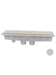 Avsc Dual Pebble Top Channel Drain Light Gray Pentair In-floor(a&a). Fixed Price $422.53.