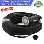 For Pentair Globrite Intellitouch 100FT 18W 12V 7 Rgb Led 1.5 Pool Light. Fixed Price $245.00.