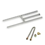 18"X6" Stainless Steel Natural Gas H-style Burner (american Fire Glass SS-H-18). Fixed Price $142.45.
