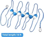 18FT Swimming Pool Safety Rope Divider Line W/ Hooks & 7 Floating Buoys. Fixed Price $26.99.