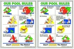 Poolmaster Sign For Residential Commercial Swimming Pools, Our Rules Duc. Fixed Price $65.40.