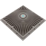Main Drain Cover, Aquastar Moflow, 12" Square, W/fr, Lt Gry, Vgb. Fixed Price $90.50.