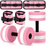 Water Aerobics Set, 4 Piece Pool Exercise Kit (2 Aquatic Dumbbells + Ankle/.... Fixed Price $55.85.
