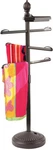 O2COOL Pool & Spa Valet, Adjustable Patio Towel Holder 55", Bronze. Fixed Price $77.93.