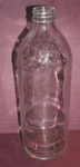Vintage 1960'S Perma Starch Embossed Clear Glass Bottle 16OZ Old Pint Container. Fixed Price $25.99.