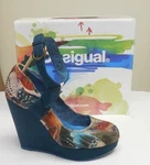 Desigual Authentic Women's Floral Velvet Pumps Kiwi Shoes 27PS312-5077. Fixed Price $144.00.