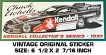 Chuck Etchells Kendall Collector's Funny Car - Vintage Original Decal Sticker. Fixed Price $7.29.
