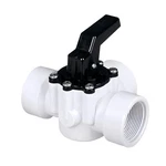 Fibropool 1-1/2" 3-WAY Diverter Valve Female 1.5 Inches, White And Black. Fixed Price $25.55.