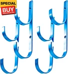 Swimming Pool Aluminum Pole Hanger Set, Blue, 2-PACK (4 Hooks), For Telescoping. Fixed Price $17.42.