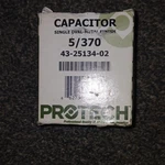 Protech Single Oval Run Capacitor 5/370 Model 370V 43-25134-02. Fixed Price $13.74.