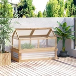 Outsunny Raised Garden Bed With Greenhouse Wooden Cold Frame. Fixed Price $146.99.