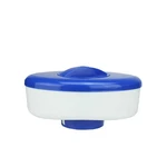 Pool Central 9IN Oval Blue And White Floating Chlorine Dispenser. Fixed Price $14.49.