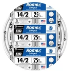 Southwire Romex Brand Simpull Solid Indoor 14/2 W/g Nmb Cable 25FT Coi. Fixed Price $39.49.