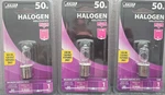 Feit Electric BA15D 50W 120V Bayonet Base Bulbs New Lot Of 3. Fixed Price $10.50.