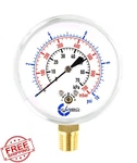 Carbo Diaphragm Pressure Gauge, 2-1/2" Dial, 10 Psi, 1/4" Npt Lower Mount. Fixed Price $34.99.