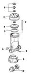 Hayward CLX200CA Chlorinator Cover Cap Assembly CL200 CL220 Chlorine Feeders. Fixed Price $103.50.