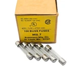 20PCS Buss MSL-7 Amp Time-delay Glass Fuses By 1-1/4" Slow Blow Ul Listed. Fixed Price $14.75.
