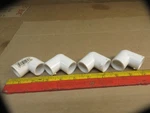 Pieces Pvc Elbow 1/2 X Pipe Fitting Lasco Nos Unused Sched C406-005. Fixed Price $9.88.