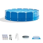 Intex 15FT 48IN Frame Swimming Pool Set W/ Pump And Filter Cartridges. Fixed Price $652.99.