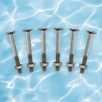Set Of 6 Hydrotools Stainless Steel Swimming Pool Ladder Bolts 3". Fixed Price $22.49.
