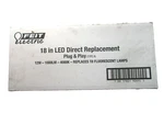 New Bulbs, Feit Electric, 18" Led 12W-1000LM-4000K Repalces T8 Floresent. Fixed Price $79.95.