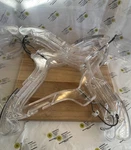 10-PK National 17 Retail Clear Plastic And Metal Top/dress Hangers. Fixed Price $14.75.