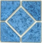Fujiwa Porcelain Swimming Pool Waterline Tile-titan 661 Crystal Blue 6"X6" PAC2. Fixed Price $56.00.