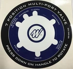 Waterway Swimming Pool Filter Valve Label Sticker 808-0043 For WVS002 & WVS003. Fixed Price $11.99.